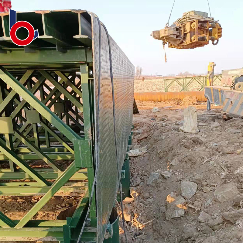 Бейли мост (CB-200, длиной 39,624 м, 18 ROWS, палуба, однополосная, чистая ширина: 6 м) на гидроэнергетической станции Байхетана, округ Цяоджия, провинция Сычуань