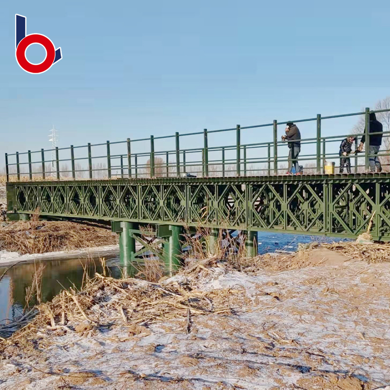 Бейли мост (CB-200, длиной 39,624 м, 18 ROWS, палуба, однополосная, чистая ширина: 6 м) на гидроэнергетической станции Байхетана, округ Цяоджия, провинция Сычуань